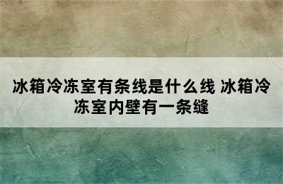 冰箱冷冻室有条线是什么线 冰箱冷冻室内壁有一条缝